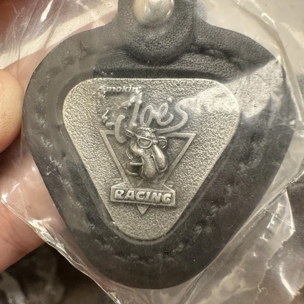 Vintage Camel Joe Garage Key Chains Black Leather Metal Charm Retro Biker